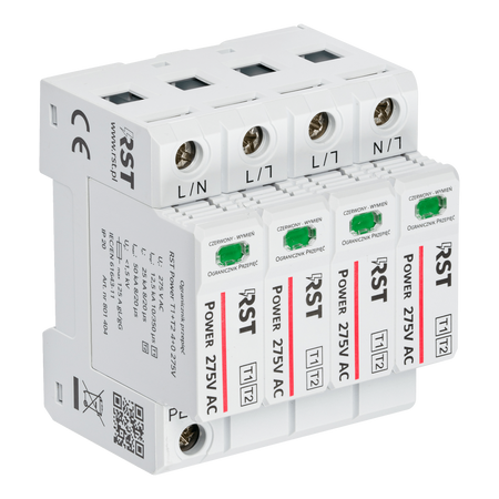 Ogranicznik przepięć RST Power T1 + T2 4 + 0 275V | do sieci trójfazowych TNS 230/400 V