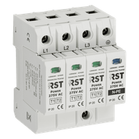 Ogranicznik przepięć RST Power T1 + T2 3+1 275V FM | do sieci trójfazowych TNS i TT 230/400 V