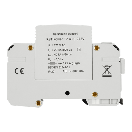 Ogranicznik przepięć RST Power T2 4 + 0 | 275V