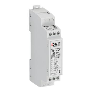 Ogranicznik przepięć RST SAP 6A 24V | do ochrony obwodów zasilających urządzeń teletechnicznych