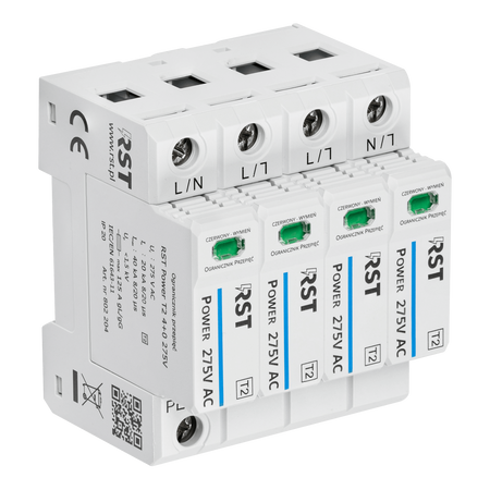 Ogranicznik przepięć RST Power T2 4 + 0 275V | do sieci trójfazowych TNS 230/400 V
