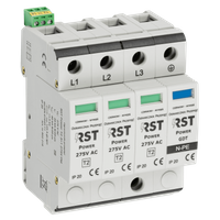 Ogranicznik przepięć RST Power T2 3+1 275V FM | do sieci trójfazowych TNS i TT 230/400 V