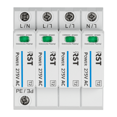 Ogranicznik przepięć RST Power T2 4 + 0 275V | do sieci trójfazowych TNS 230/400 V
