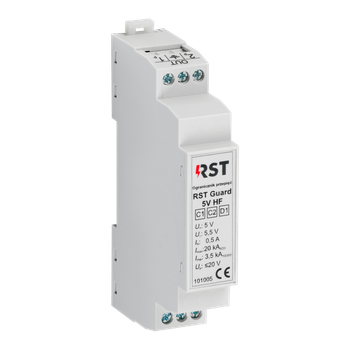 Ogranicznik przepięć RST Guard 5V HF | do ochrony systemów sterowania i kontrolno-pomiarowych