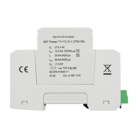 Ogranicznik przepięć RST Power T1 + T2 3+1 275V FM