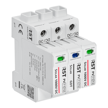 Ogranicznik przepięć RST Solar PV T1+T2 G 1000 V DC | do obwodów DC systemów fotowoltaicznych