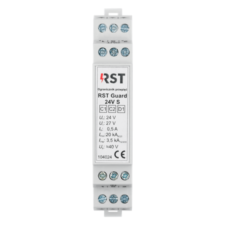 Ogranicznik przepięć RST Guard 24V S | do ochrony systemów sterowania i kontrolno-pomiarowych