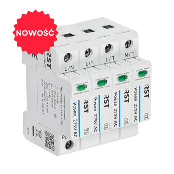 Ogranicznik przepięć RST Power T2 4 + 0 275V | do sieci trójfazowych TNS 230/400 V