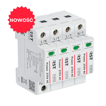Ogranicznik przepięć RST Power T1 + T2 4 + 0 275V | do sieci trójfazowych TNS 230/400 V