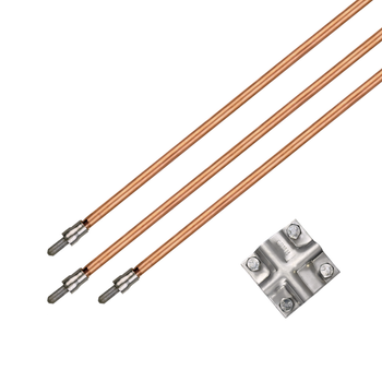 Uziom kompletny kuty St/Cu 0,100 Cu  | 14,2 mm 3m 