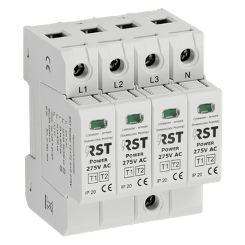 Ogranicznik przepięć RST Power T1 + T2 4 + 0 275V | do sieci trójfazowych TNS 230/400 V